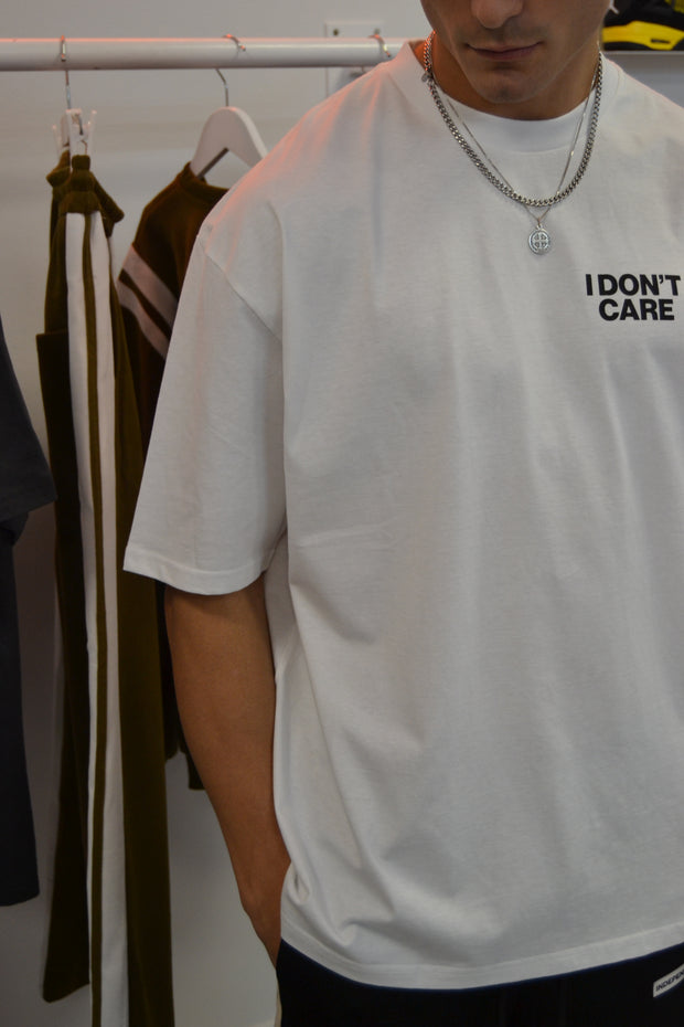 I DON’T CARE WHITE TEE - Independent_wear