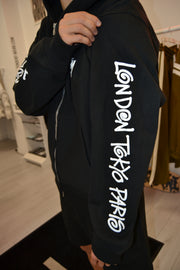 HOODIE STUSSY BIG CITIES ZIP BLACK - Independent_wear